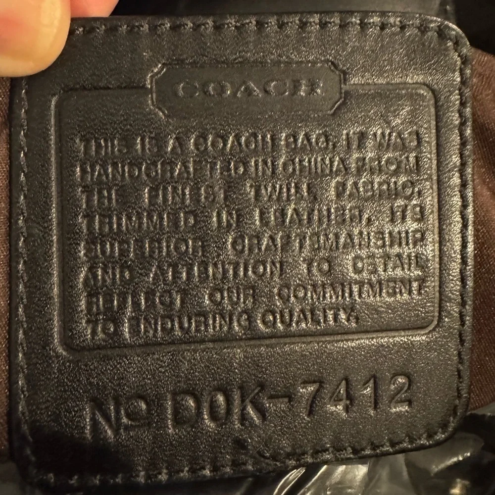 Coach Mercer Nylon & Leather Shoulder bag Blackl. Authentic